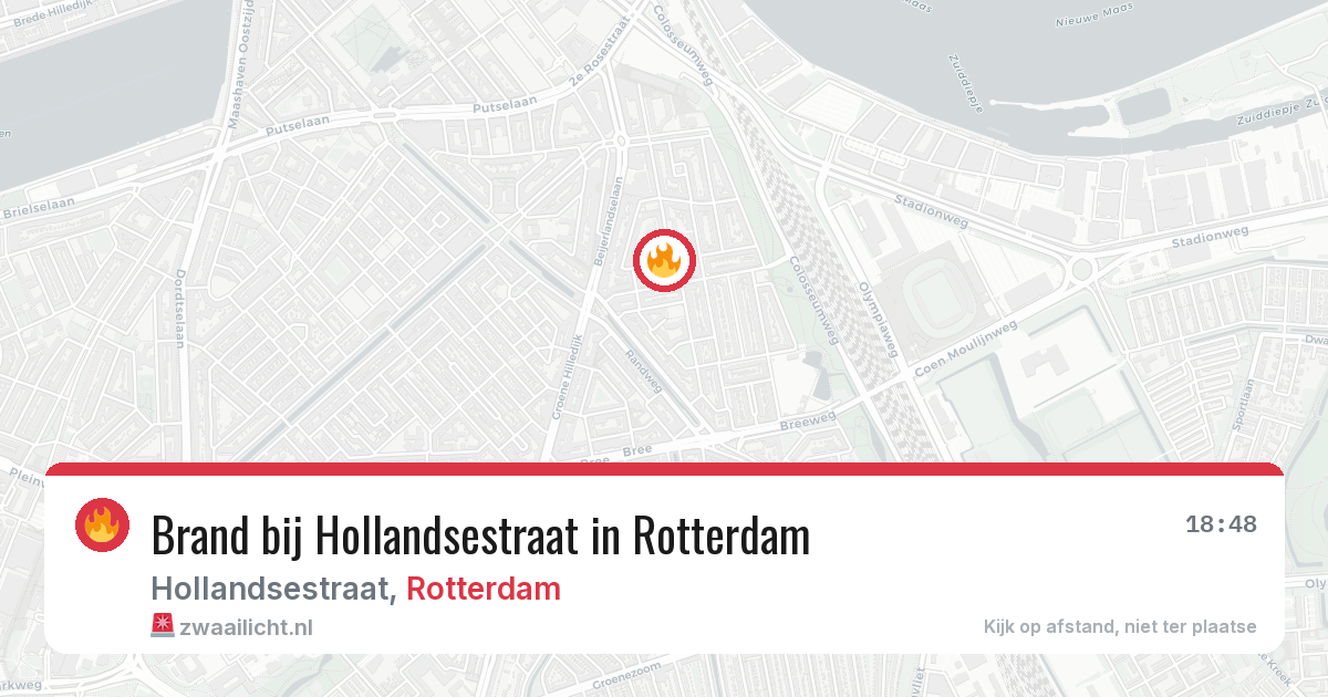 Brand bij Hollandsestraat in Rotterdam — 25 mei 2026