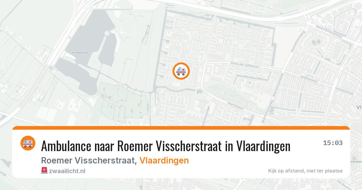 Ambulance naar Roemer Visscherstraat in Vlaardingen — 6 aug 2026