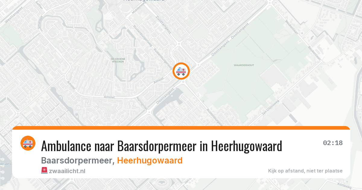Ambulance naar Baarsdorpermeer in Heerhugowaard — 9 jul 2026
