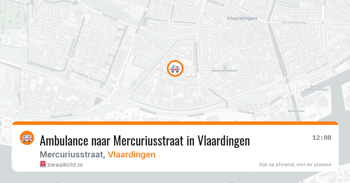 Ambulance naar Mercuriusstraat in Vlaardingen — 16 jun 2026