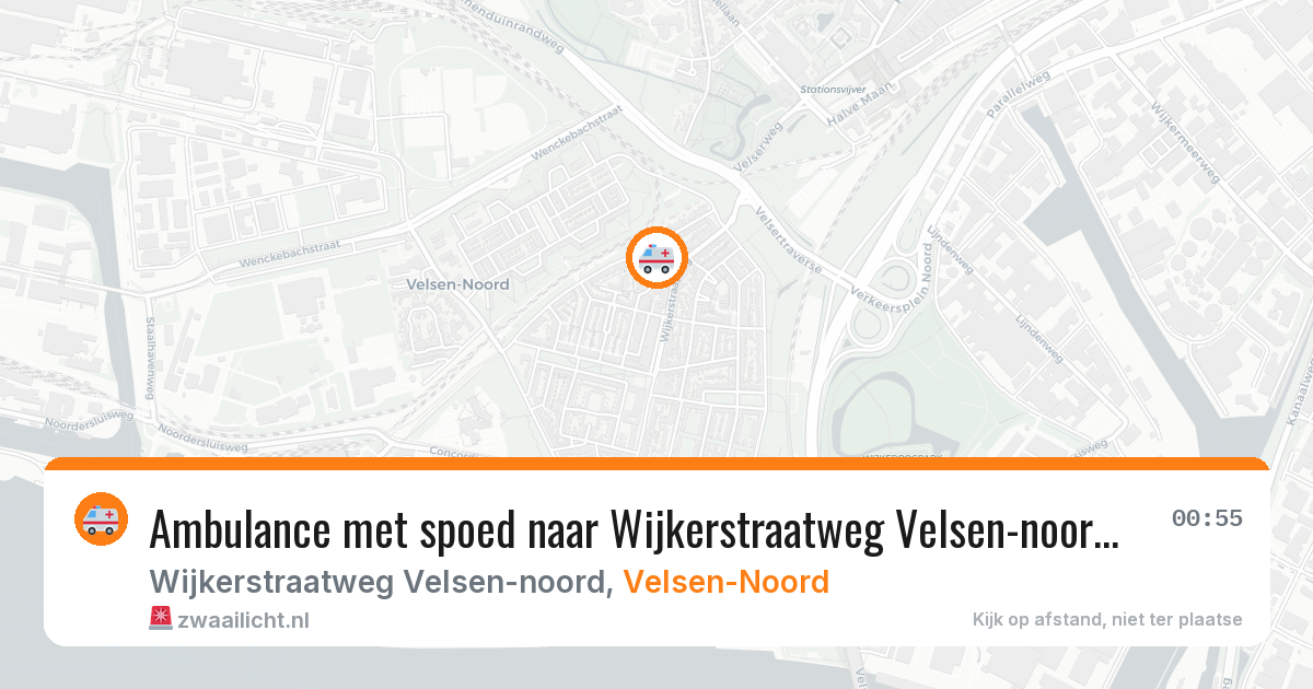 Ambulance met spoed naar Wijkerstraatweg Velsen-noord in Velsen-Noord — 22 mei 2026