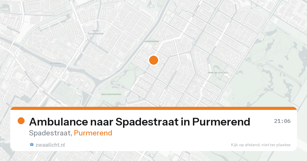 Ambulance naar Spadestraat in Purmerend — 27 mei 2026