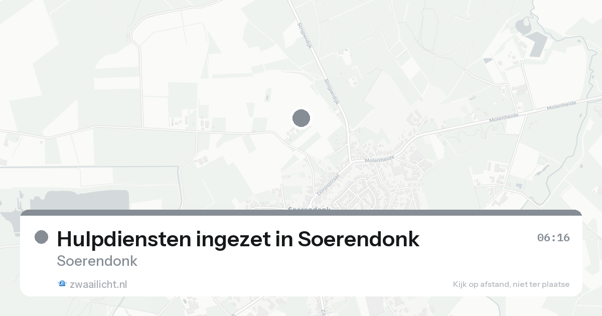 Hulpdiensten ingezet in Soerendonk — 15 aug 2026 | 🚨 Zwaailicht.nl