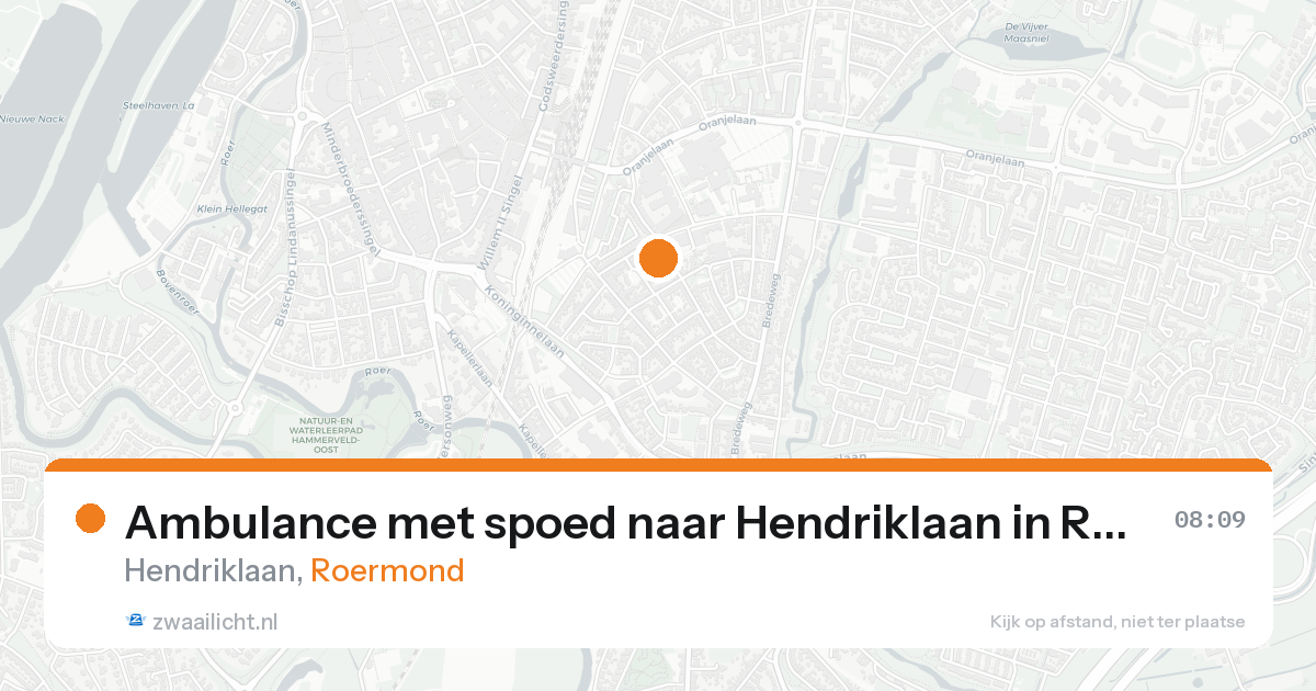 Ambulance met spoed naar Hendriklaan in Roermond — 8 feb 2026