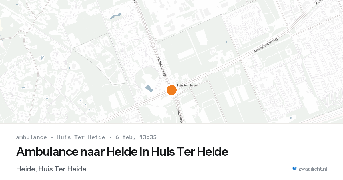Ambulance naar Heide in Huis Ter Heide — 6 feb 2026