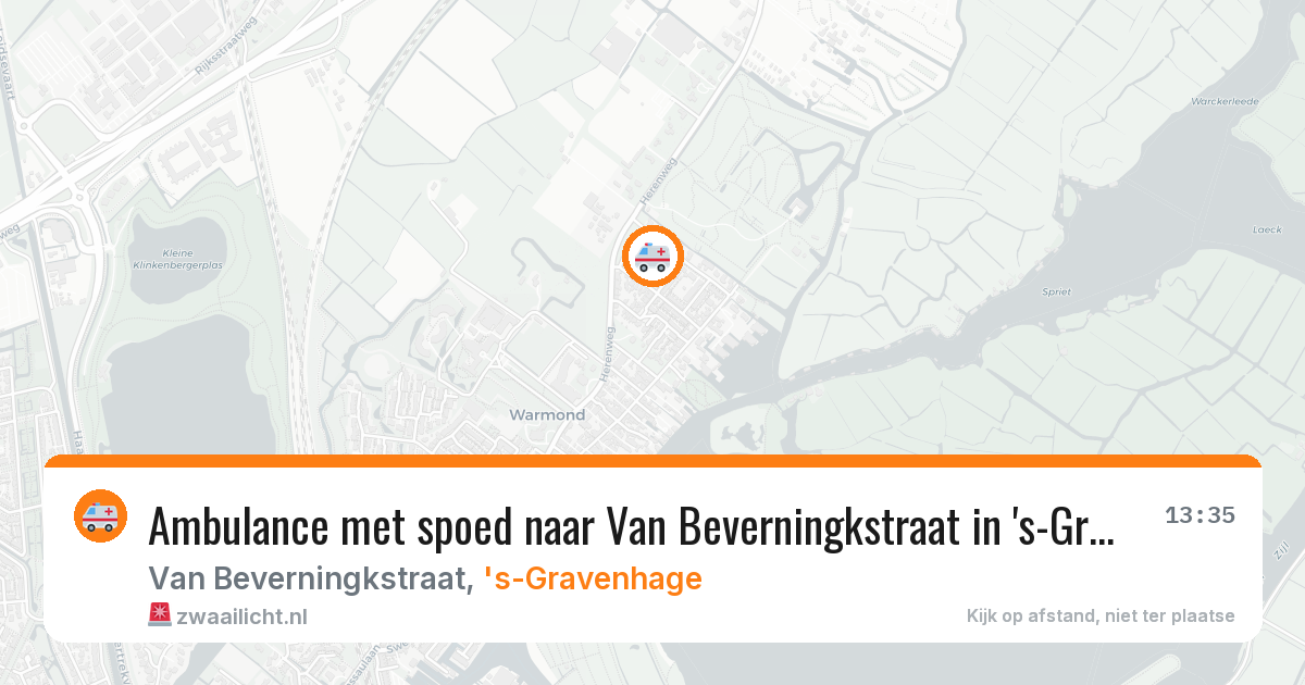 Ambulance met spoed naar Van Beverningkstraat in 's-Gravenhage — 18 jan 2026