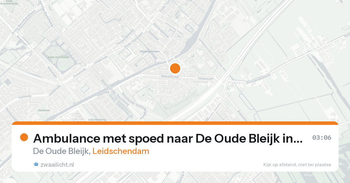 Ambulance met spoed naar De Oude Bleijk in Leidschendam — 25 aug 2026