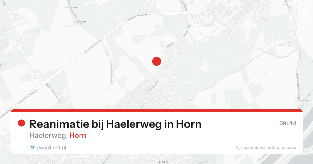 Reanimatie bij Haelerweg in Horn — 22 aug 2026