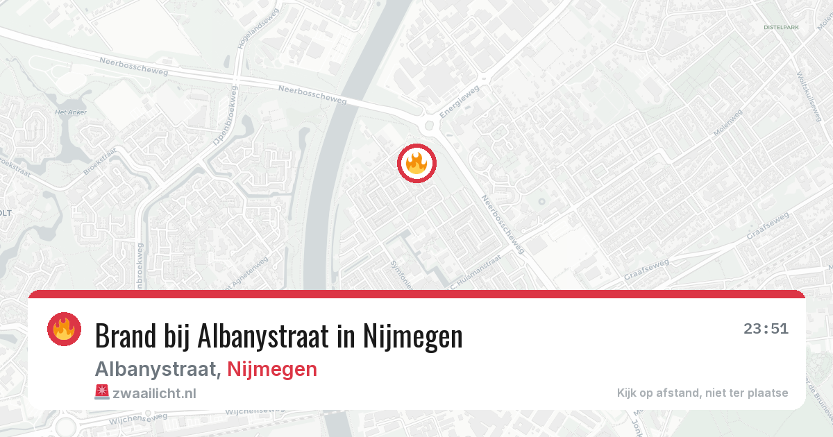 Brand bij Albanystraat in Nijmegen — 7 jul 2026