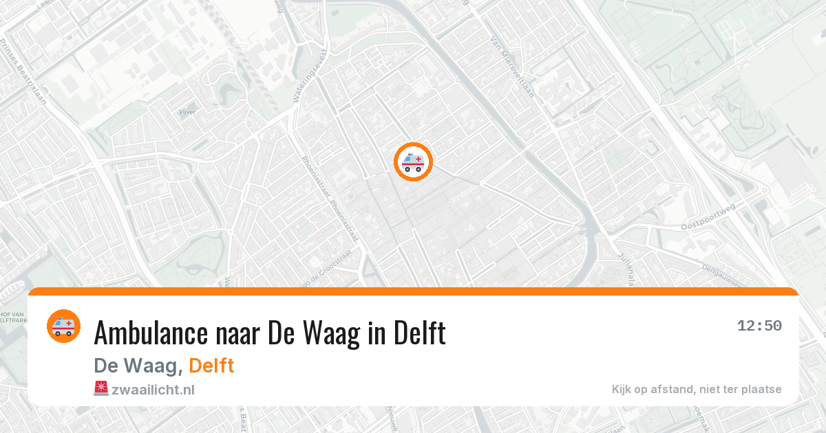 Ambulance naar De Waag in Delft — 7 mei 2026