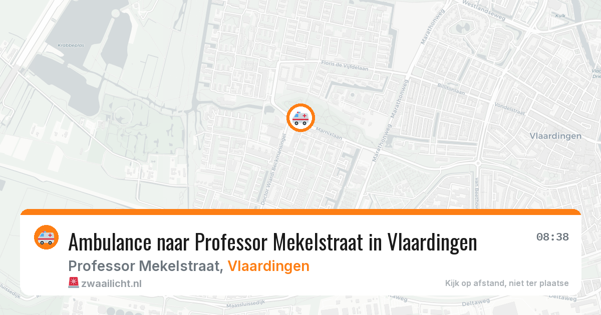Ambulance naar Professor Mekelstraat in Vlaardingen — 13 aug 2026