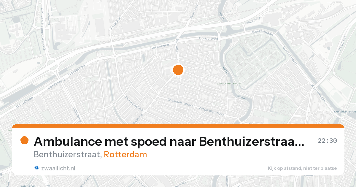 Ambulance met spoed naar Benthuizerstraat in Rotterdam — 23 aug 2026