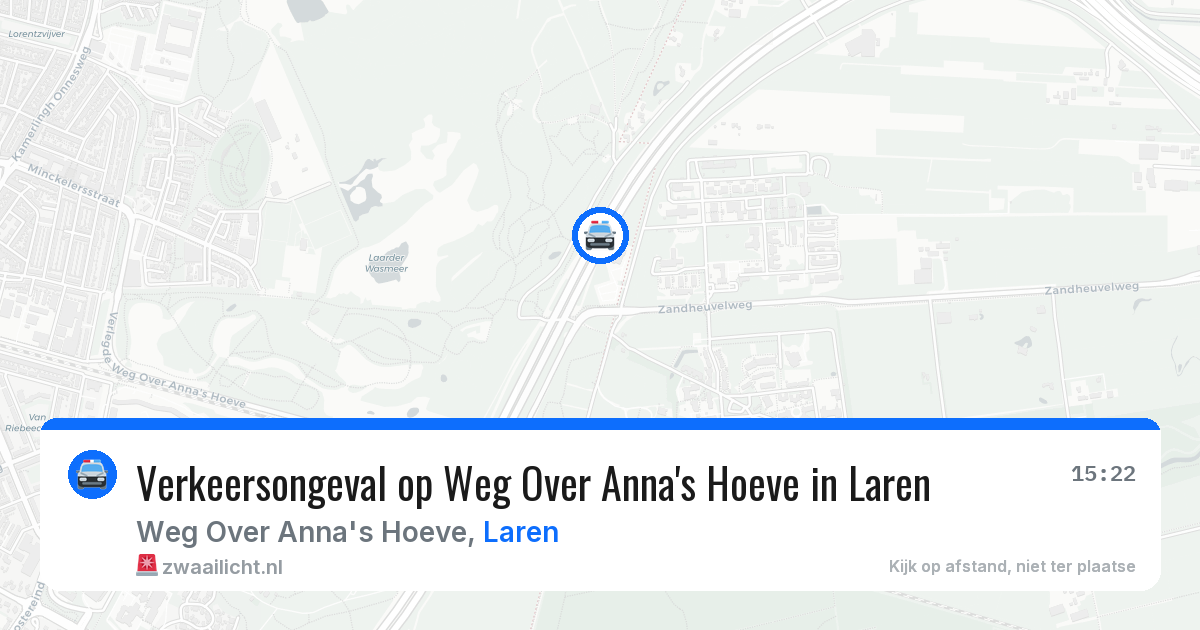 Verkeersongeval op Weg Over Anna's Hoeve in Laren — 13 jul 2026