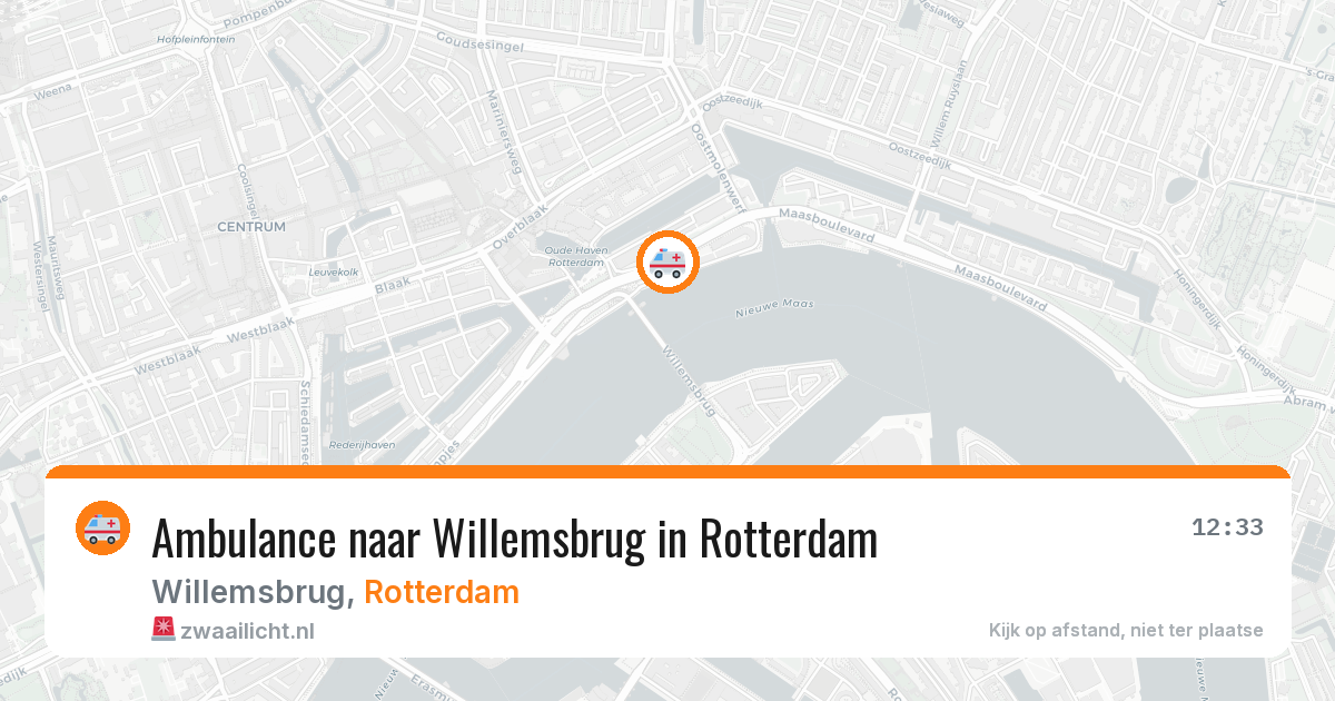 Ambulance naar Willemsbrug in Rotterdam — 11 aug 2026