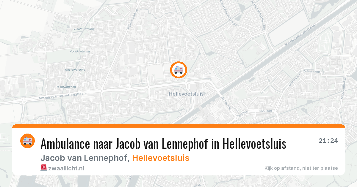 Ambulance naar Jacob van Lennephof in Hellevoetsluis — 8 feb 2026