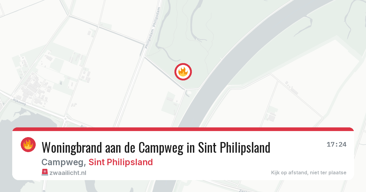 Woningbrand aan de Campweg in Sint Philipsland — 19 jun 2026