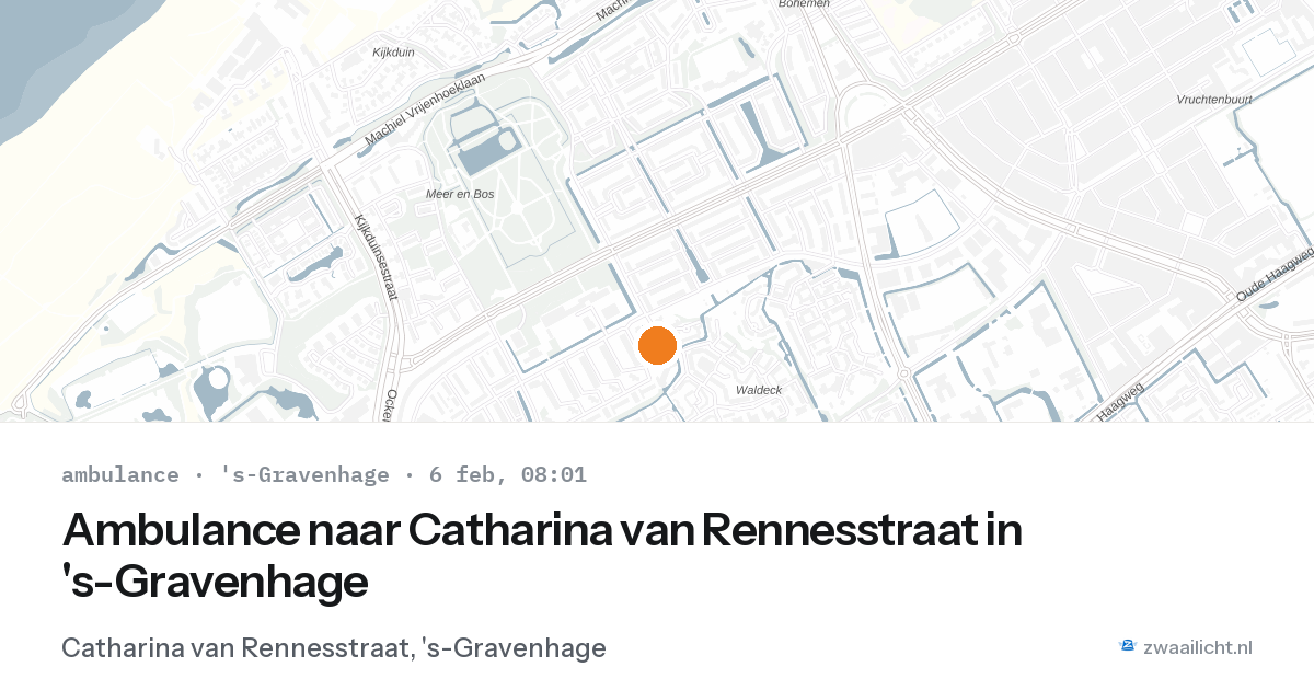 Ambulance naar Catharina van Rennesstraat in 's-Gravenhage — 6 feb 2026