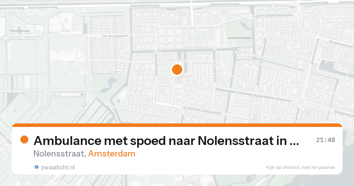 Ambulance met spoed naar Nolensstraat in Amsterdam — 30 jan 2026
