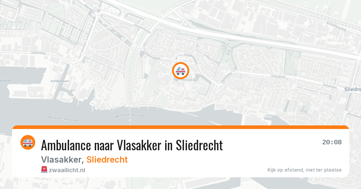 Ambulance naar Vlasakker in Sliedrecht — 14 jun 2026