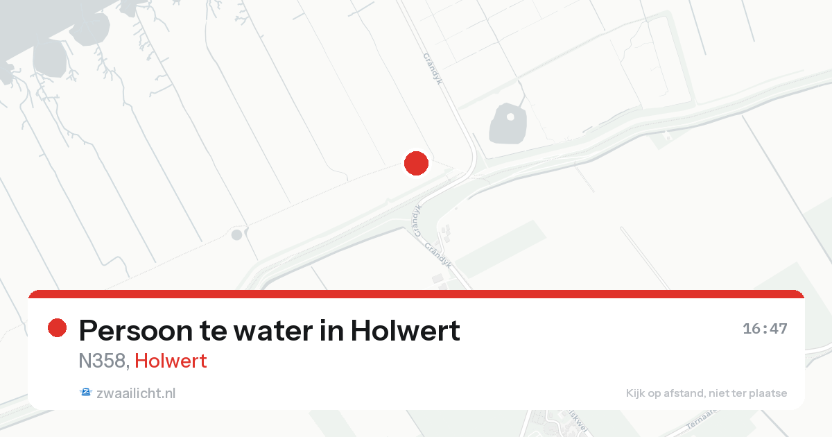 Persoon te water in Holwert — 21 aug 2026