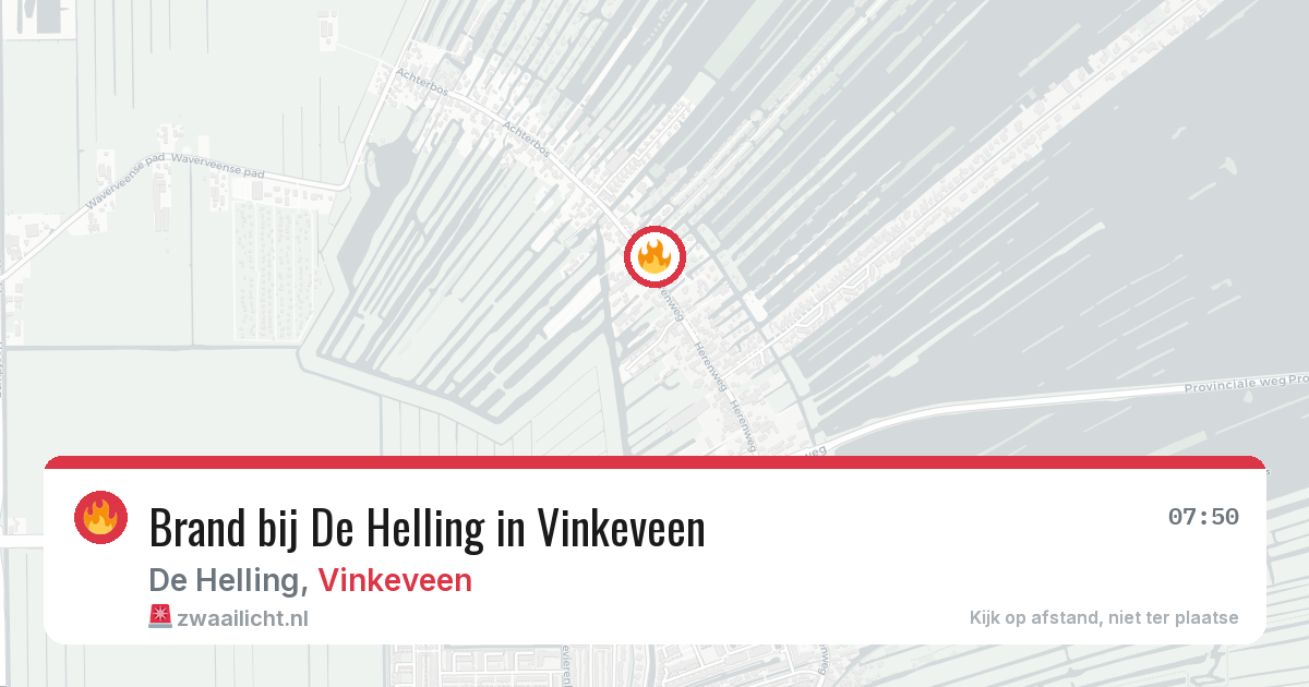 Brand bij De Helling in Vinkeveen — 28 jun 2026