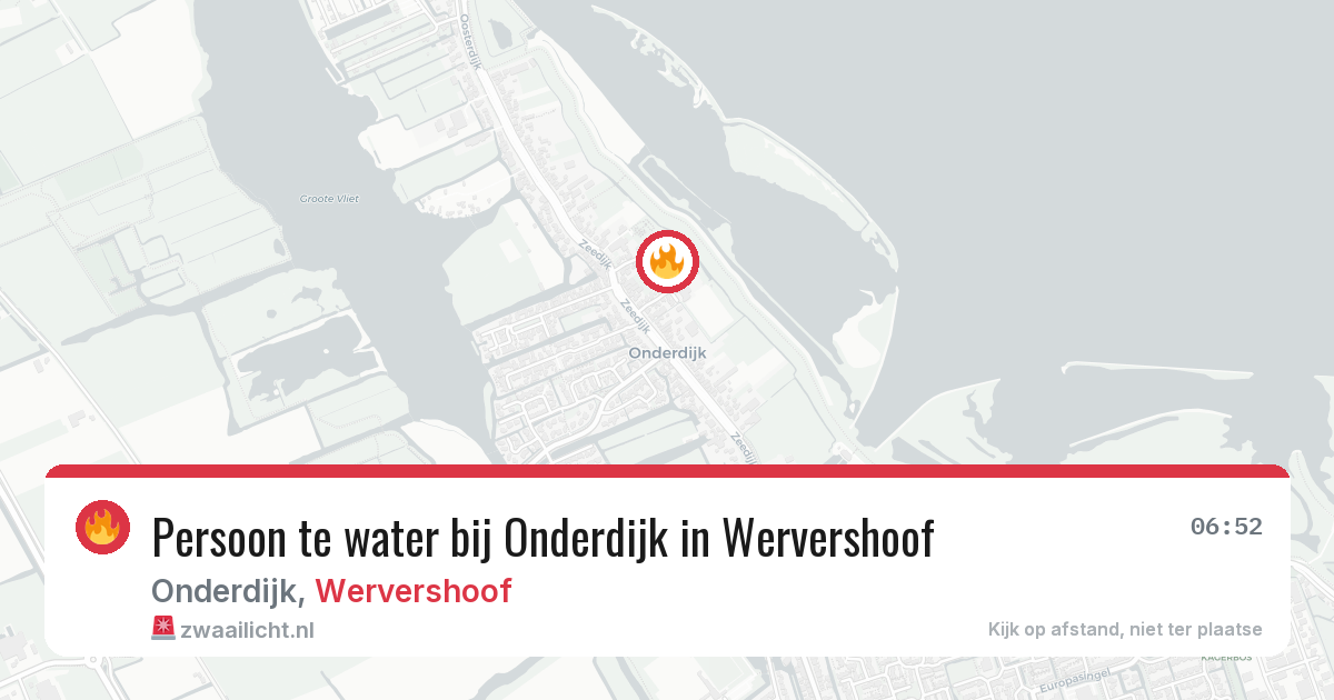 Persoon te water bij Onderdijk in Wervershoof — 19 apr 2026
