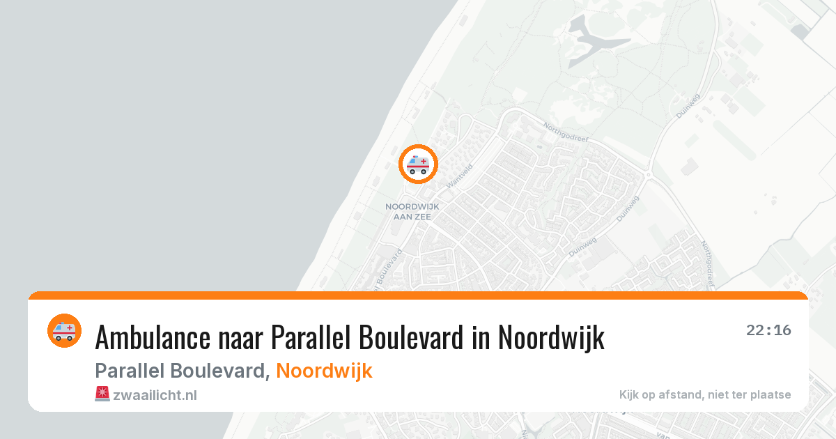 Ambulance naar Parallel Boulevard in Noordwijk — 26 jun 2026