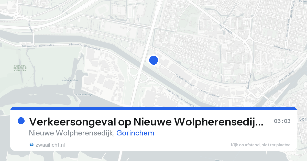 Verkeersongeval op Nieuwe Wolpherensedijk in Gorinchem — 16 aug 2026