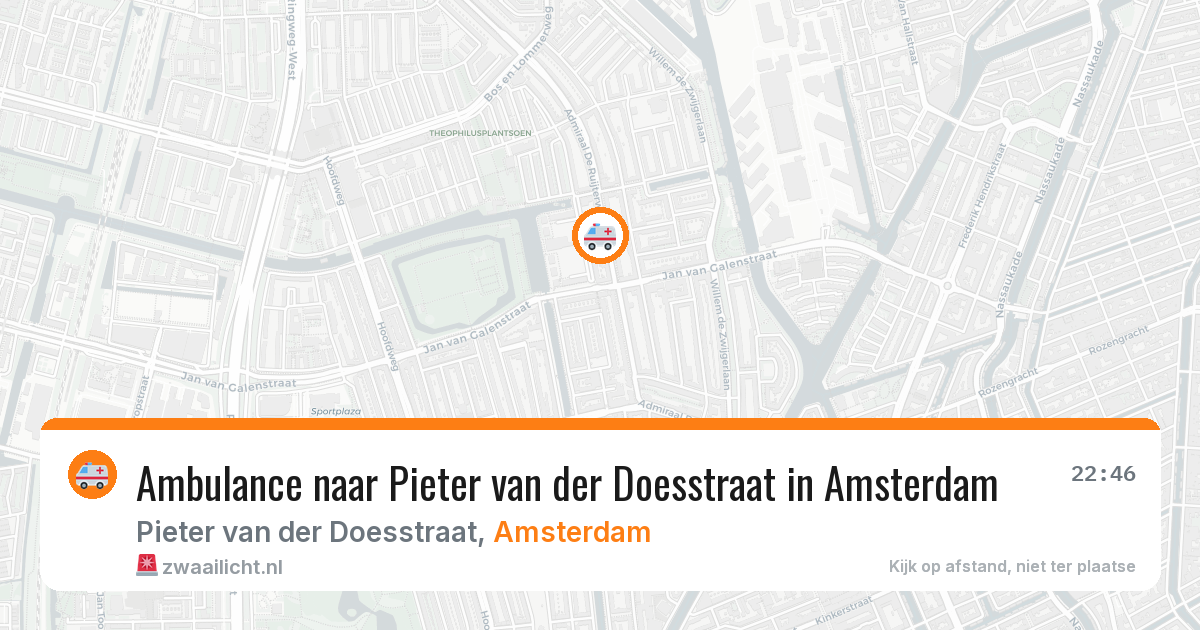 Ambulance naar Pieter van der Doesstraat in Amsterdam — 13 mrt 2026