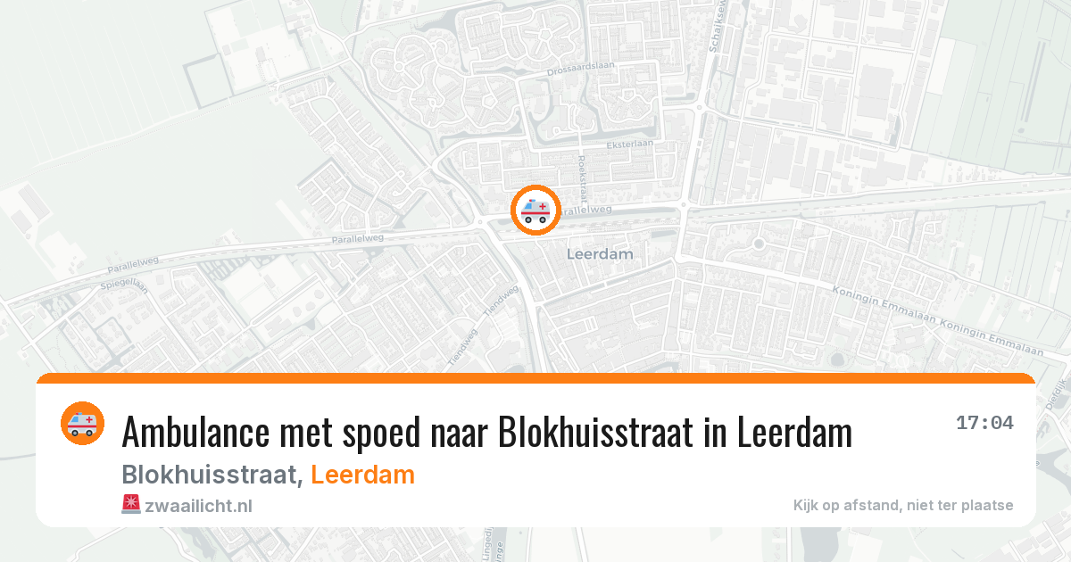 Ambulance met spoed naar Blokhuisstraat in Leerdam — 29 jun 2026