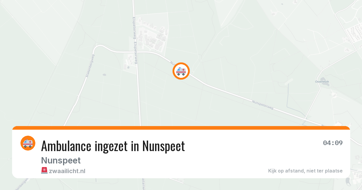 Ambulance ingezet in Nunspeet — 31 jul 2026