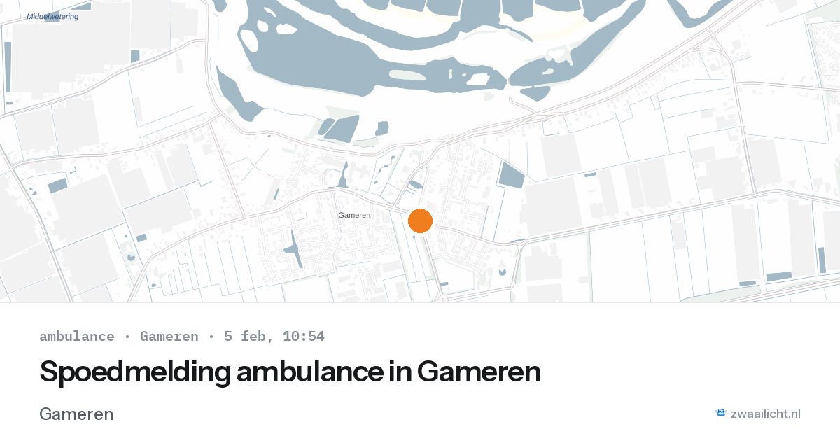 Spoedmelding ambulance in Gameren — 5 feb 2026