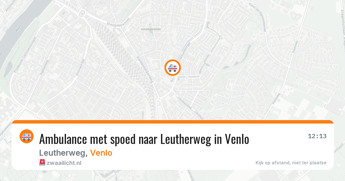 Ambulance met spoed naar Leutherweg in Venlo — 26 mei 2026
