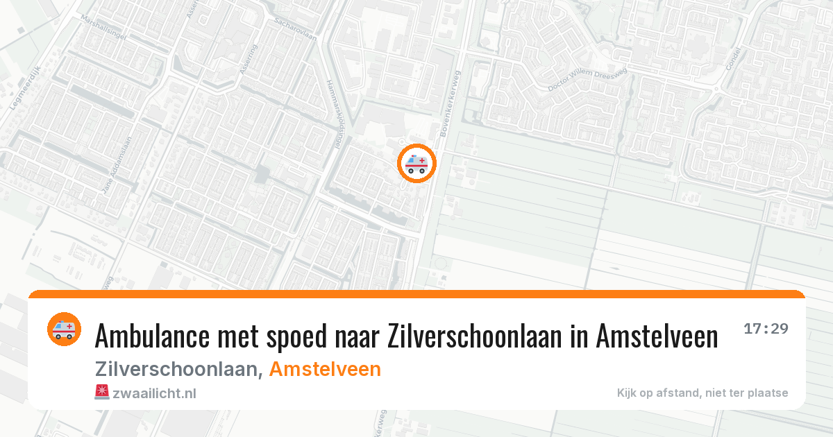 Ambulance met spoed naar Zilverschoonlaan in Amstelveen — 24 jun 2026