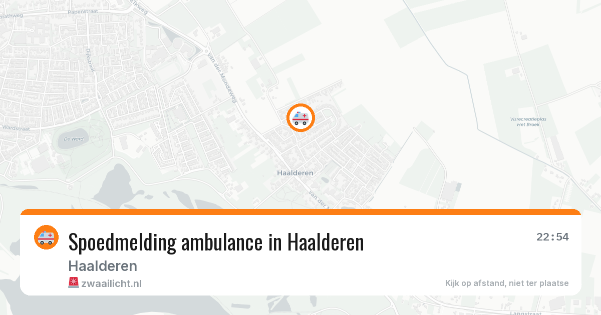 Spoedmelding ambulance in Haalderen — 13 aug 2026