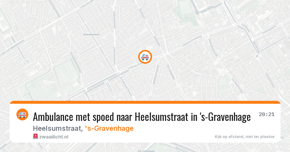 Ambulance met spoed naar Heelsumstraat in 's-Gravenhage — 29 jul 2026