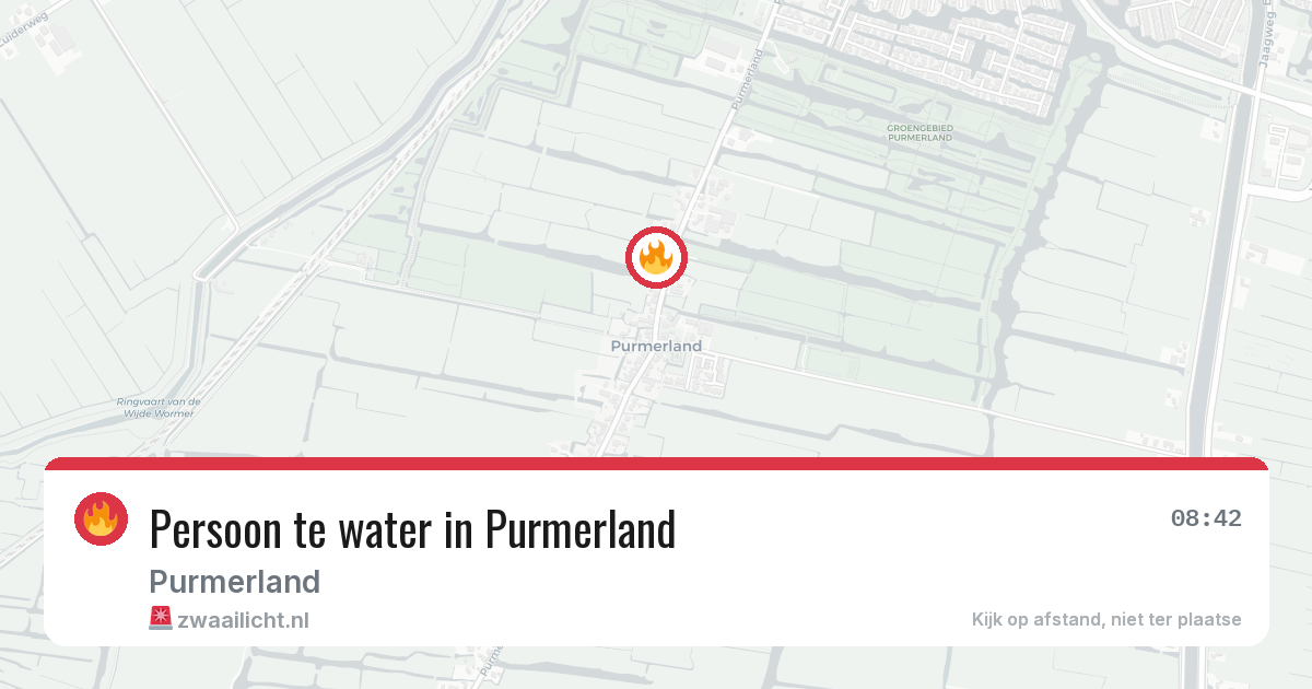 Persoon te water in Purmerland — 10 aug 2026