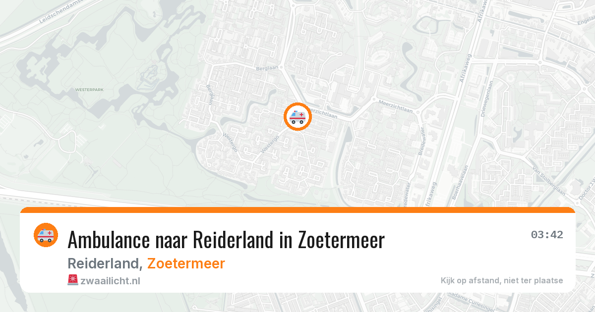 Ambulance naar Reiderland in Zoetermeer — 15 mrt 2026
