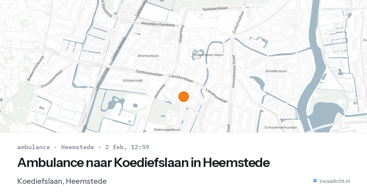 Ambulance naar Koediefslaan in Heemstede — 2 feb 2026