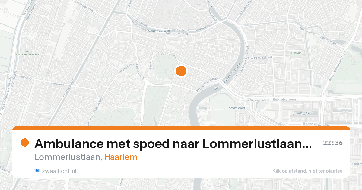Ambulance met spoed naar Lommerlustlaan in Haarlem — 23 aug 2026