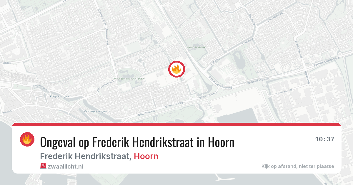 Ongeval op Frederik Hendrikstraat in Hoorn — 19 jun 2026
