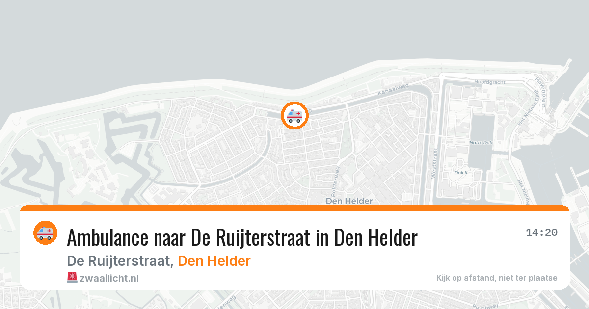 Ambulance naar De Ruijterstraat in Den Helder — 9 aug 2026
