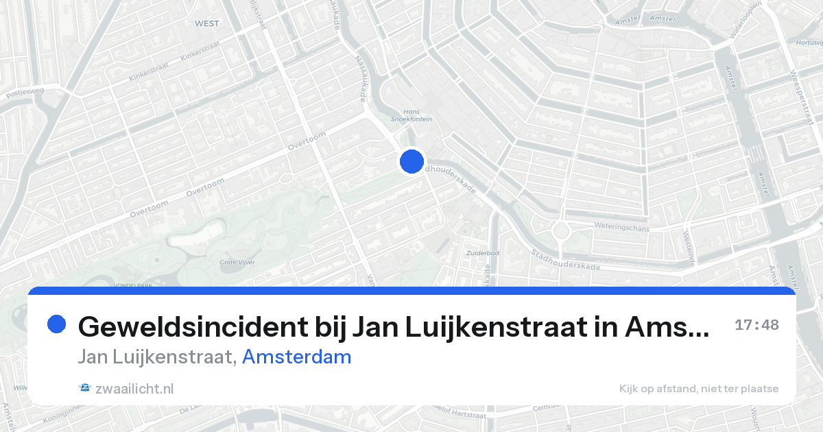 Geweldsincident bij Jan Luijkenstraat in Amsterdam — 20 aug 2026