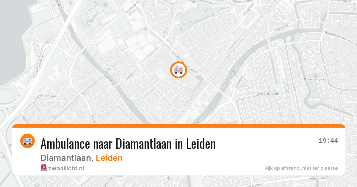 Ambulance naar Diamantlaan in Leiden — 26 mrt 2026