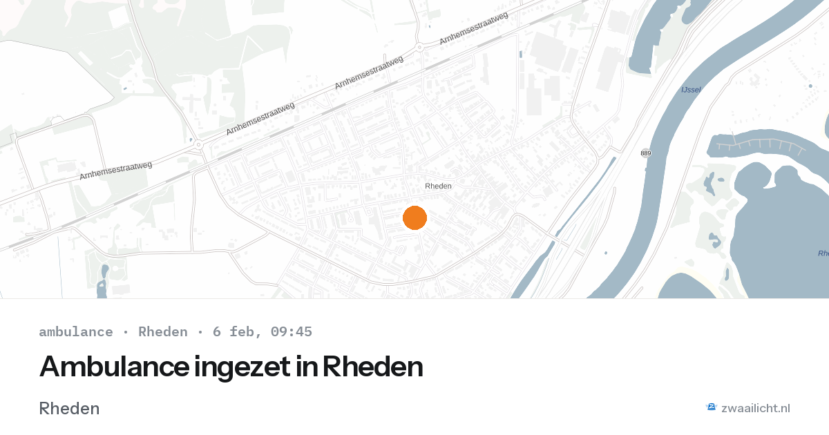Ambulance ingezet in Rheden — 6 feb 2026
