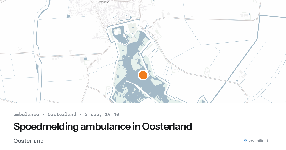 Spoedmelding ambulance in Oosterland — 2 sep 2026