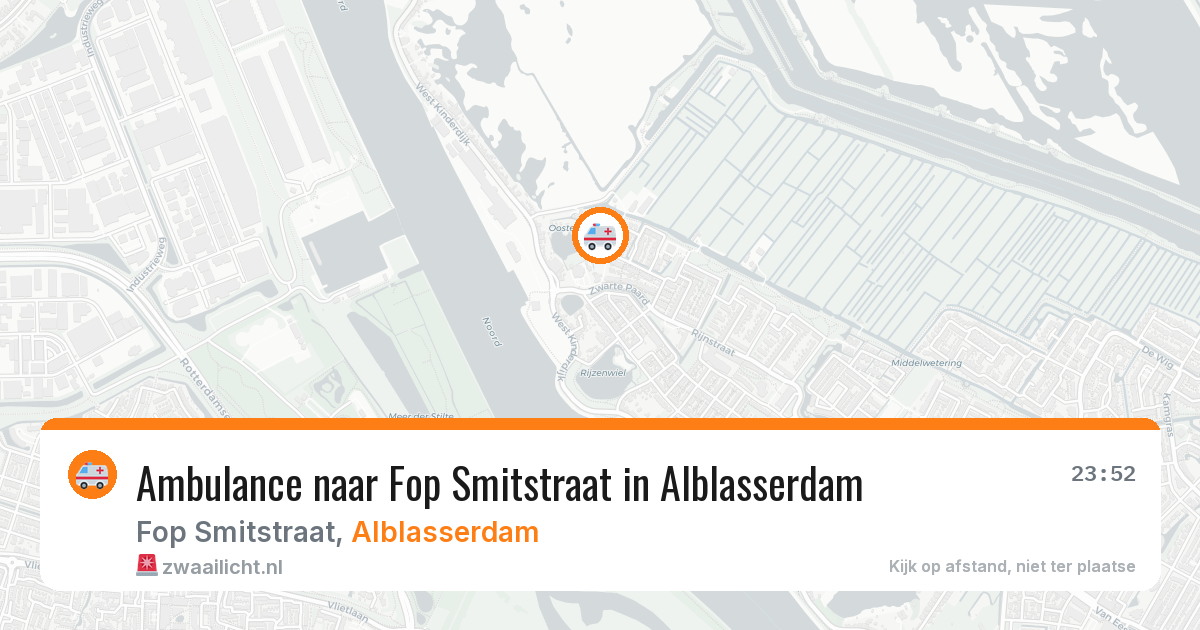 Ambulance naar Fop Smitstraat in Alblasserdam — 12 jul 2026
