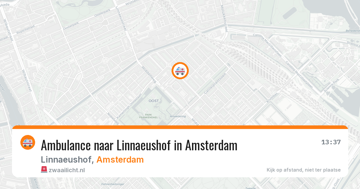 Ambulance naar Linnaeushof in Amsterdam — 6 jul 2026