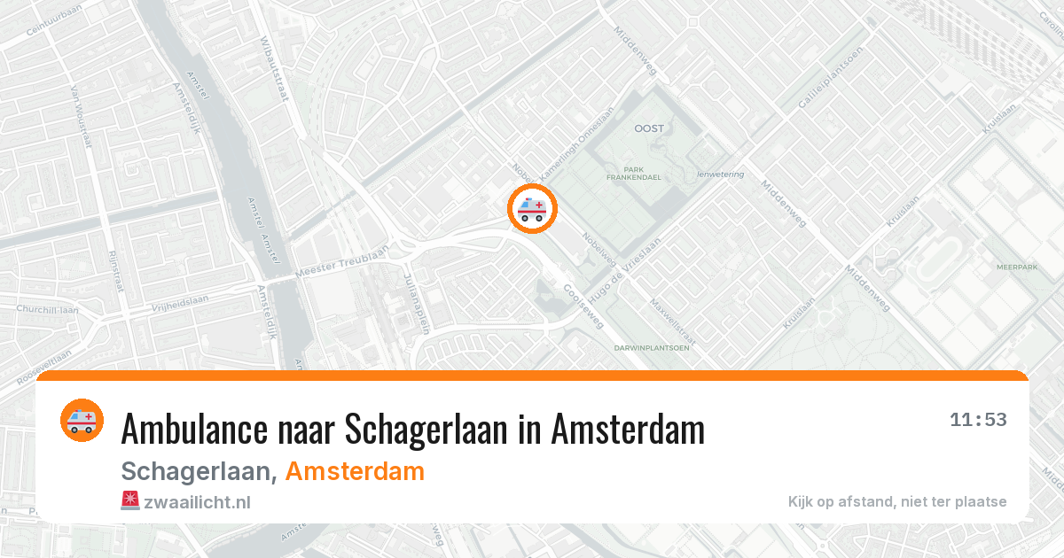 Ambulance naar Schagerlaan in Amsterdam — 25 jun 2026