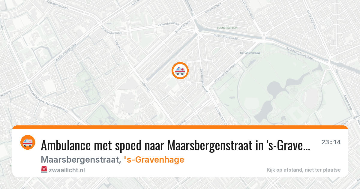 Ambulance met spoed naar Maarsbergenstraat in 's-Gravenhage — 6 jun 2026